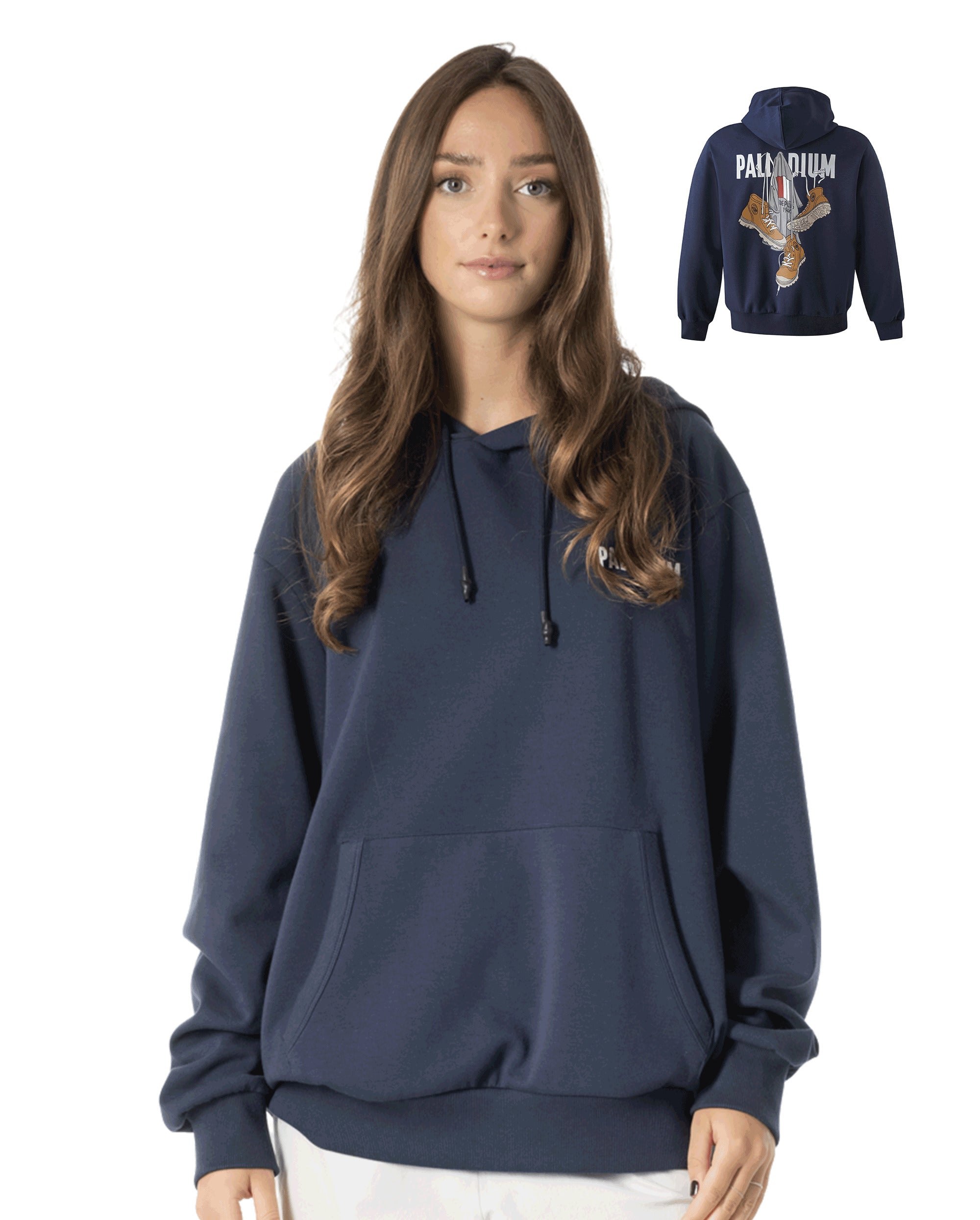 1011733-480 | MEN'S VINTAGE PALLADIUM LOGO HOODIE | OMBRE BLUE