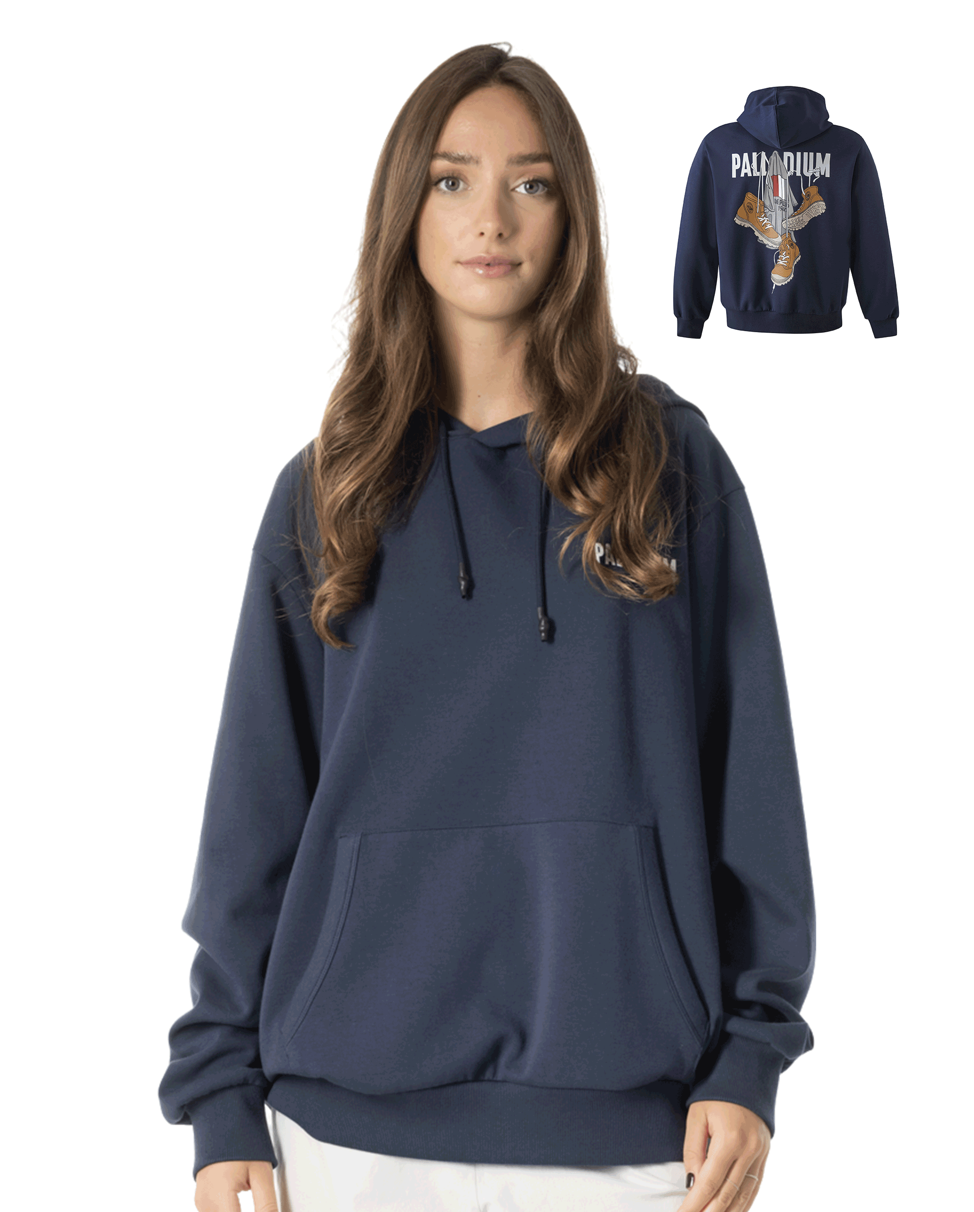 1011733-480 | MEN'S VINTAGE PALLADIUM LOGO HOODIE | OMBRE BLUE