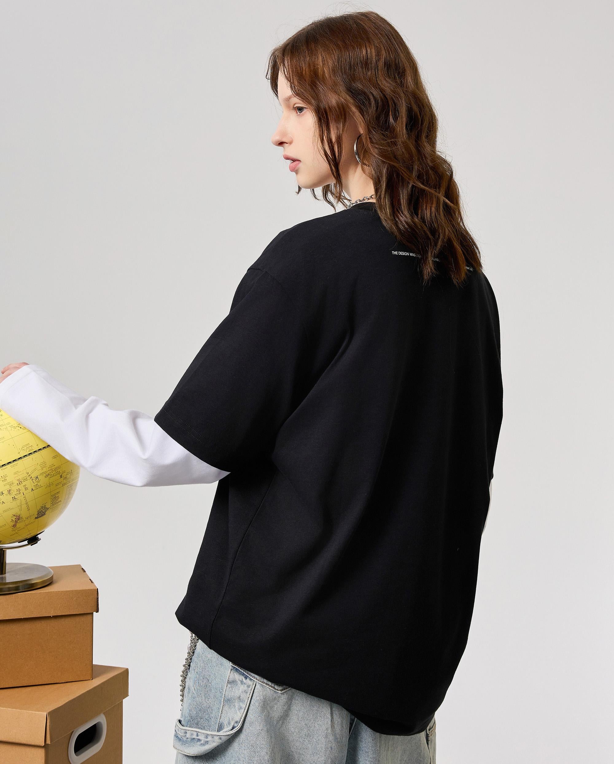 1011778-032 | MEN'S THEME PRINTED LOOSE FIT COTTON T-SHIRT | TAP SHOE