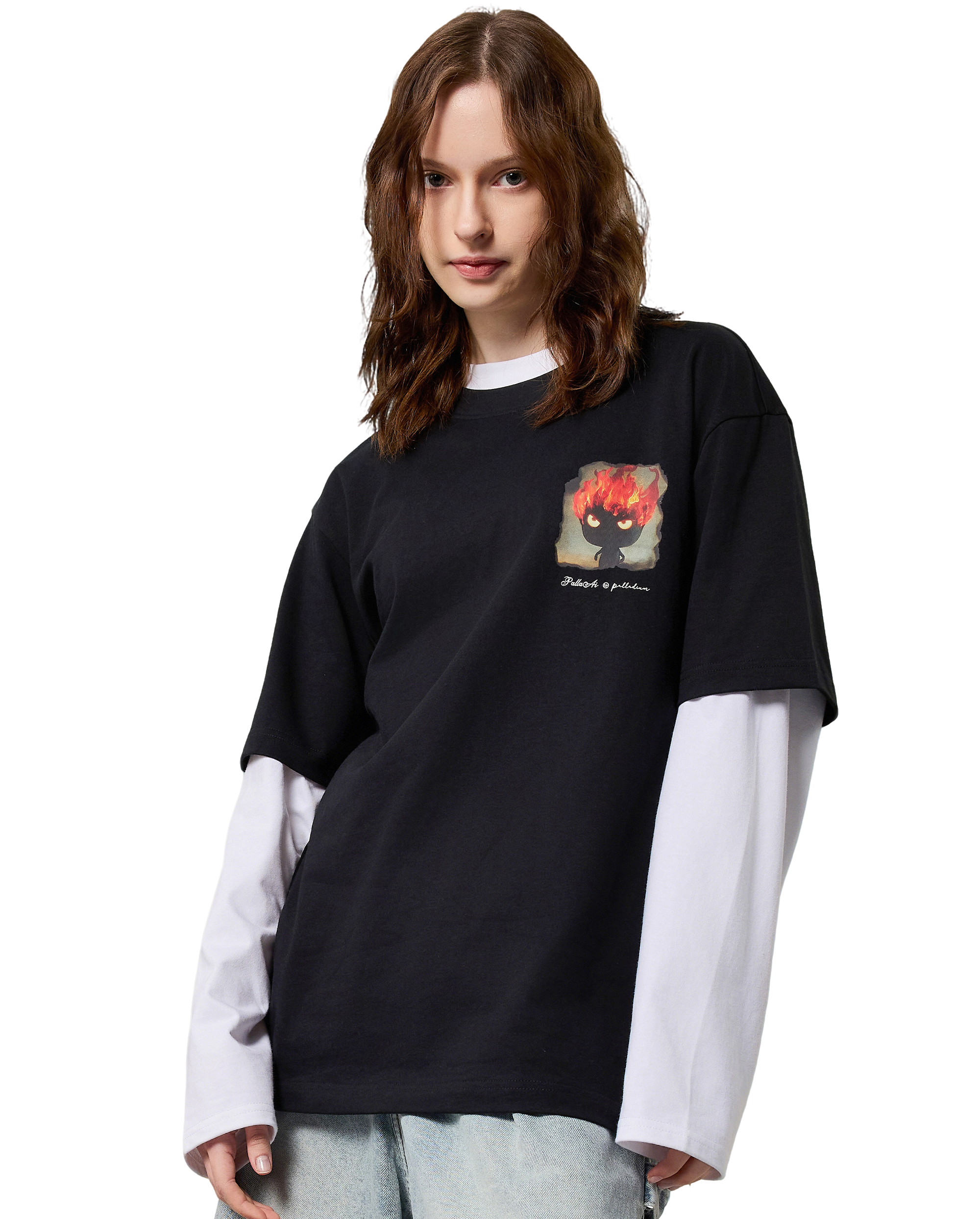 1011778-032 | MEN'S THEME PRINTED LOOSE FIT COTTON T-SHIRT | TAP SHOE