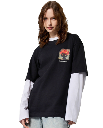 1011778-032 | MEN'S THEME PRINTED LOOSE FIT COTTON T-SHIRT | TAP SHOE