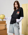 1011778-032 | MEN'S THEME PRINTED LOOSE FIT COTTON T-SHIRT | TAP SHOE
