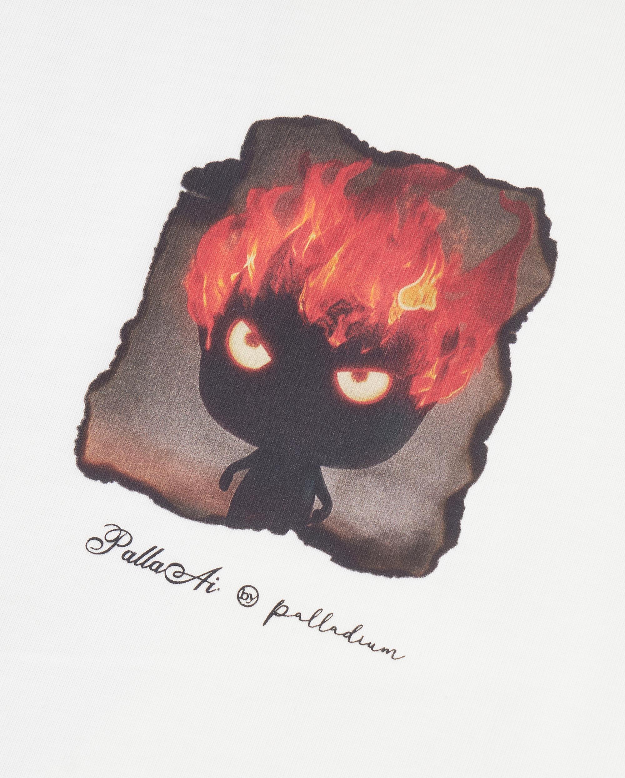 1011778-262 | MEN'S THEME PRINTED LOOSE FIT COTTON T-SHIRT | MARSHMALLOW