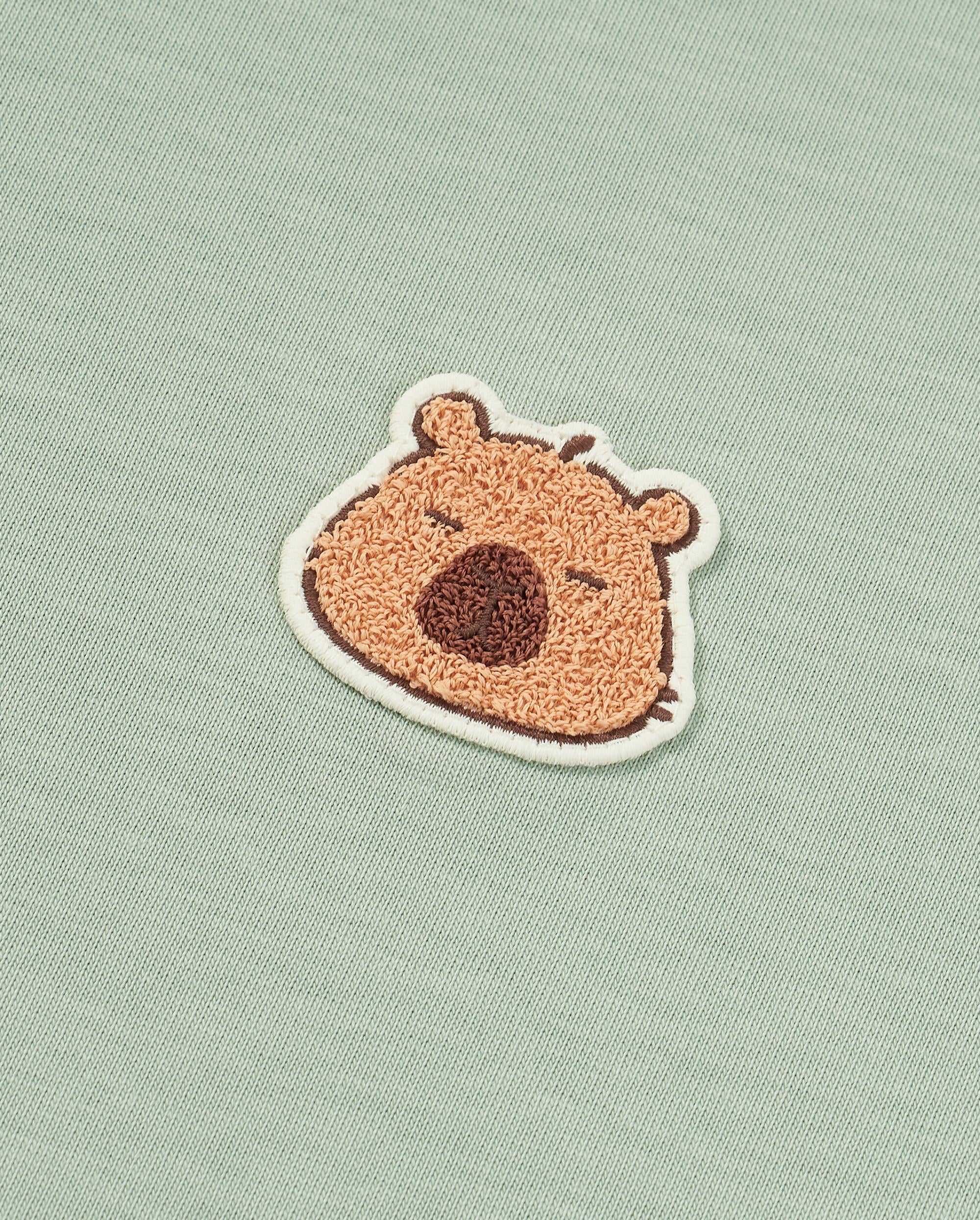 1011785-376 | MEN'S CAPYBARA LOGO LOOSE FIT COTTON T-SHIRT | JADEITE