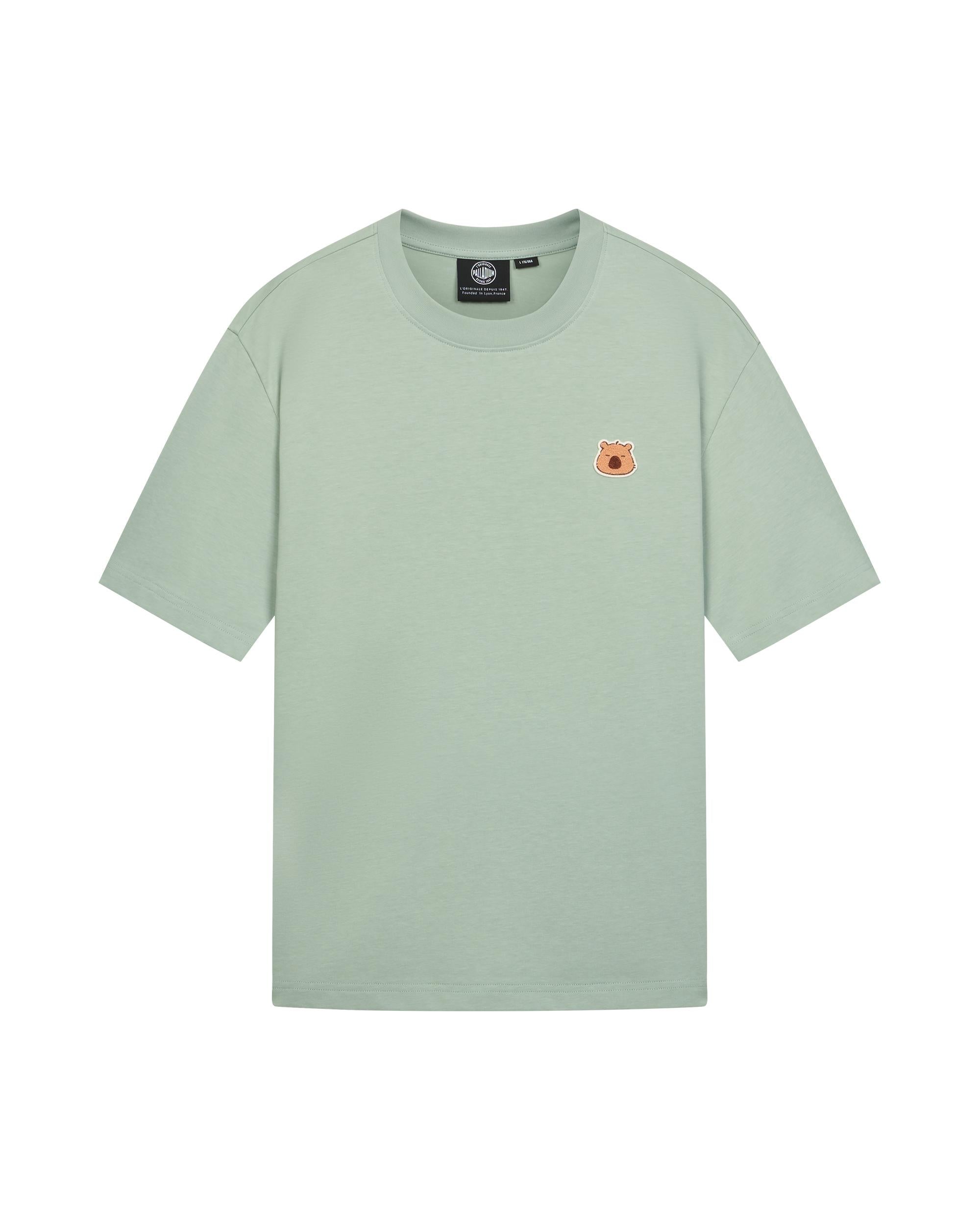 1011785-376 | MEN'S CAPYBARA LOGO LOOSE FIT COTTON T-SHIRT | JADEITE