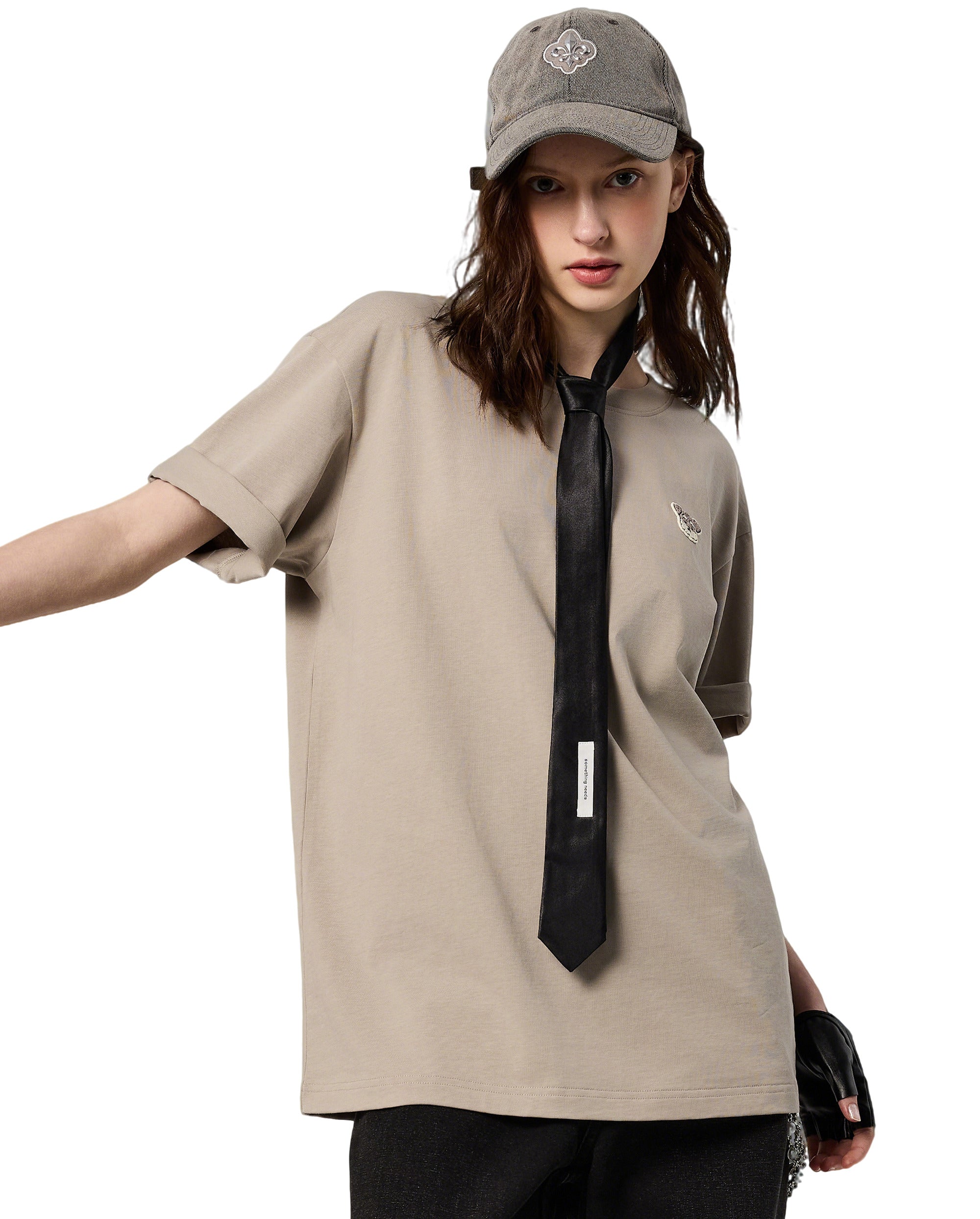 1011787-031 | MEN'S SCHNAUZER LOGO LOOSE FIT COTTON T-SHIRT | FLINT GRAY