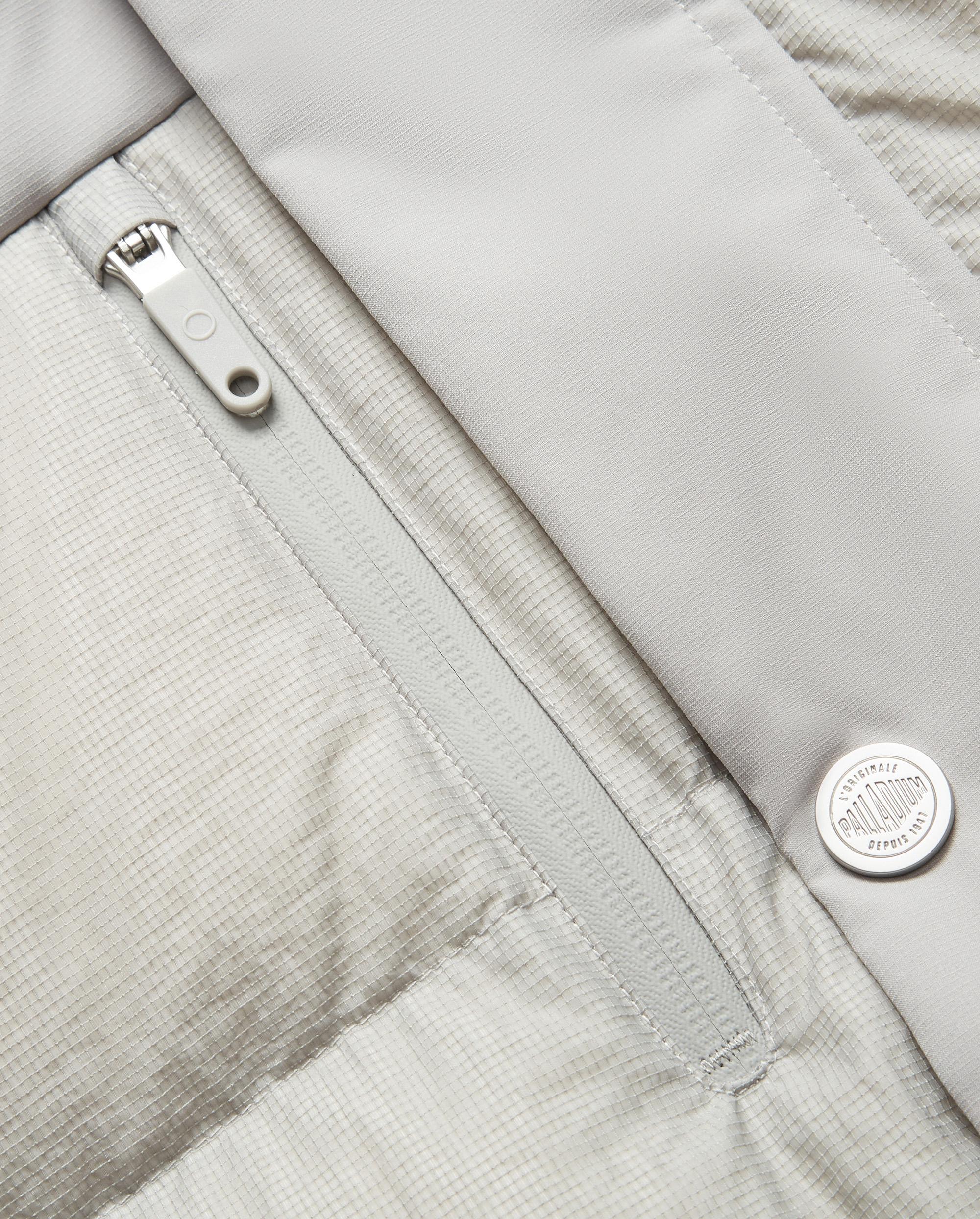 1011815-075 | MEN'S PALLADIUM LOGO HOODED DOWN JACKET | GHOST GRAY