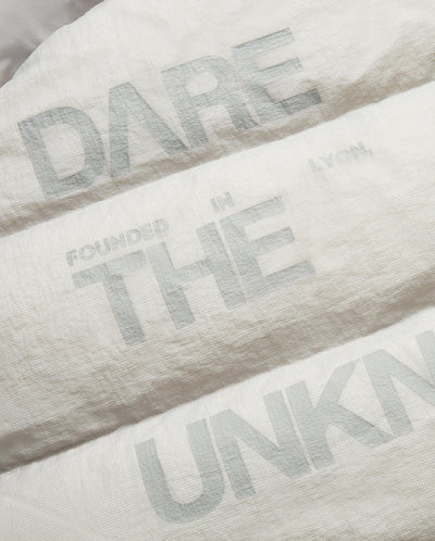 1011815-075 | MEN'S PALLADIUM LOGO HOODED DOWN JACKET | GHOST GRAY