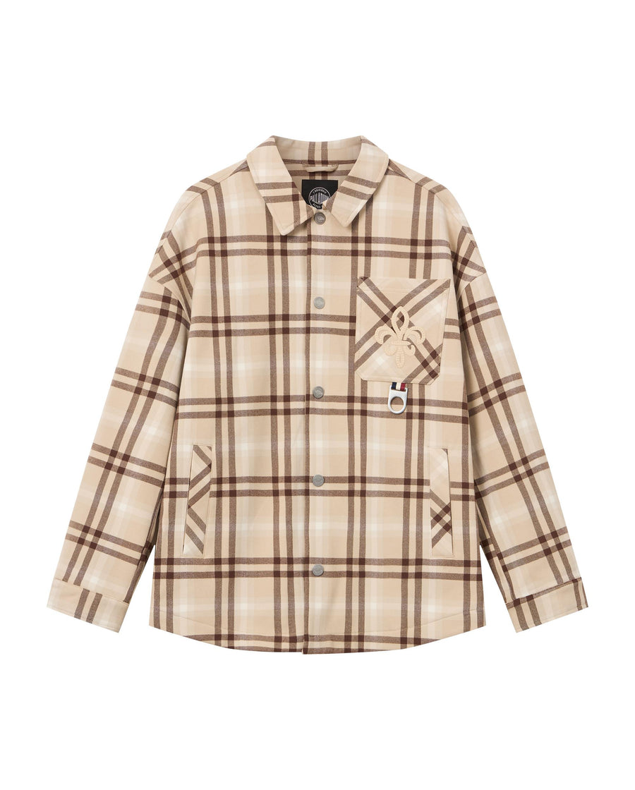 1011823-160 | MEN'S IRIS LOGO CHECKED POCKET JACKET | LTH CO PLAID