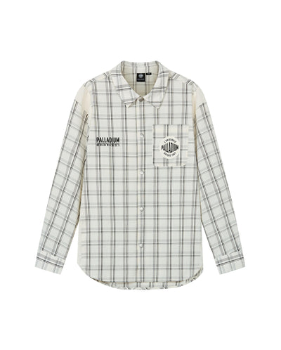 1011833-823 | MEN'S PALLADIUM LOGO OVERSIZE CHECKED SHIRT | BLACK LATTICE