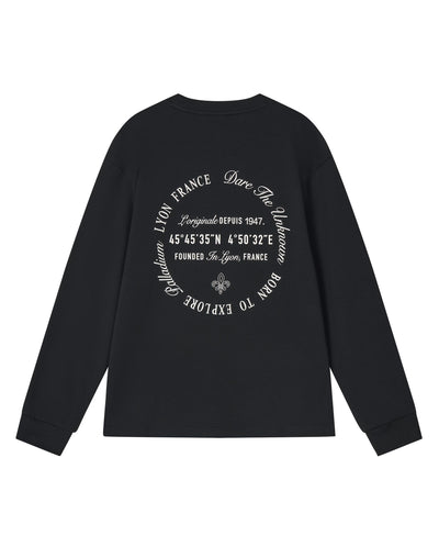 1011839-032 | MEN'S THEME PRINTED LOOSE FIT LONG SLEEVES T-SHIRT | TAP SHOE