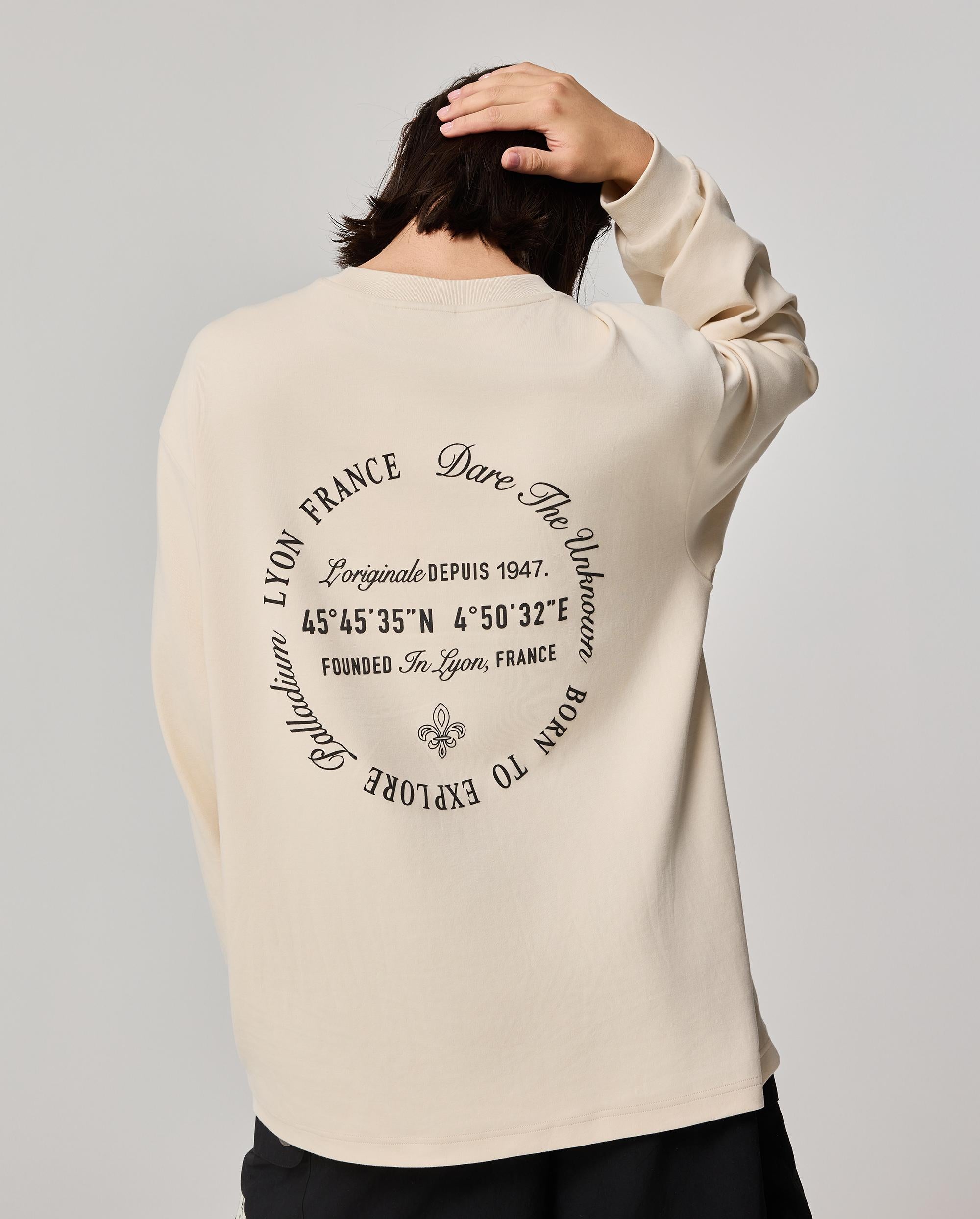 1011839-244 | MEN'S THEME PRINTED LOOSE FIT LONG SLEEVES T-SHIRT | WHITECAP GRAY