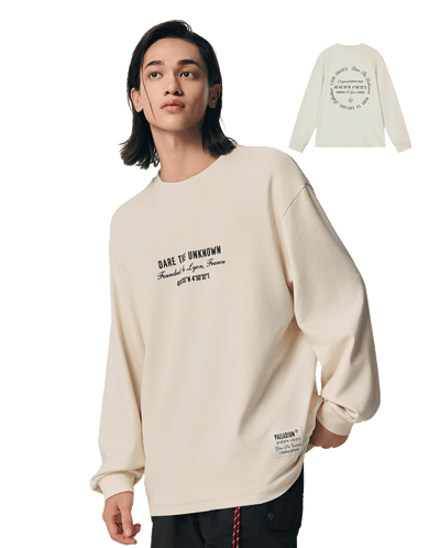 1011839-244 | MEN'S THEME PRINTED LOOSE FIT LONG SLEEVES T-SHIRT | WHITECAP GRAY