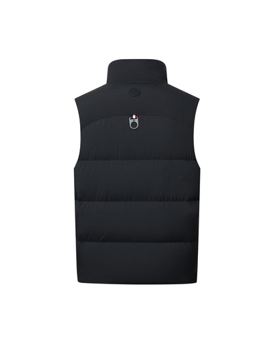 1011842-032 | MEN'S EMBROIDERED IRIS LOGO DOWN VEST JACKET | TAP SHOE