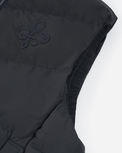 1011842-032 | MEN'S EMBROIDERED IRIS LOGO DOWN VEST JACKET | TAP SHOE