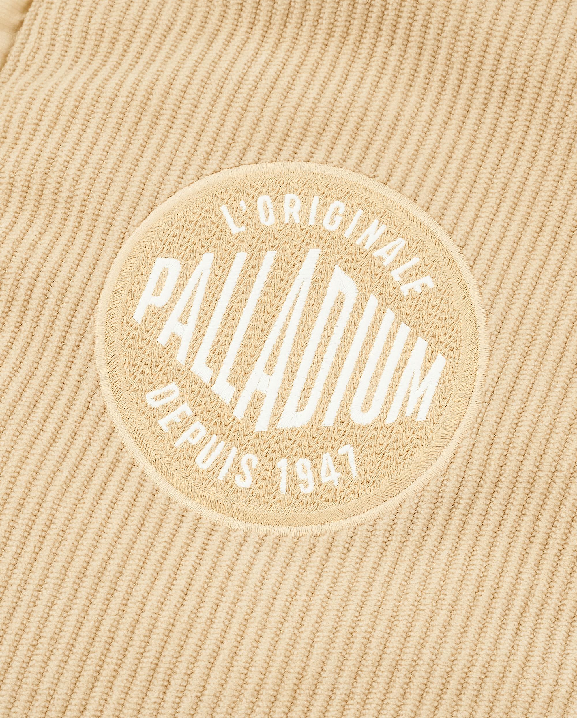 1011848-158 | MEN'S PALLADIUM LOGO CORDUROY HOODED DOWN JACKET | MILK TEA