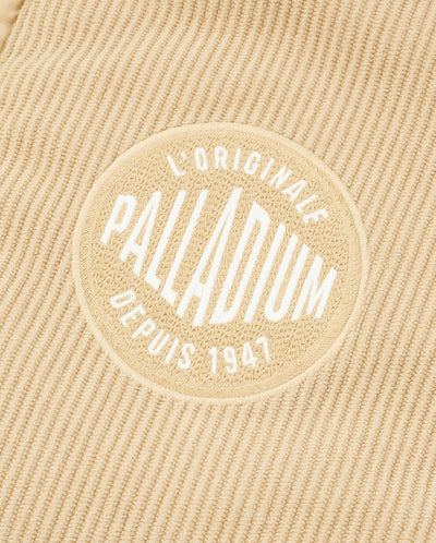 1011848-158 | MEN'S PALLADIUM LOGO CORDUROY HOODED DOWN JACKET | MILK TEA