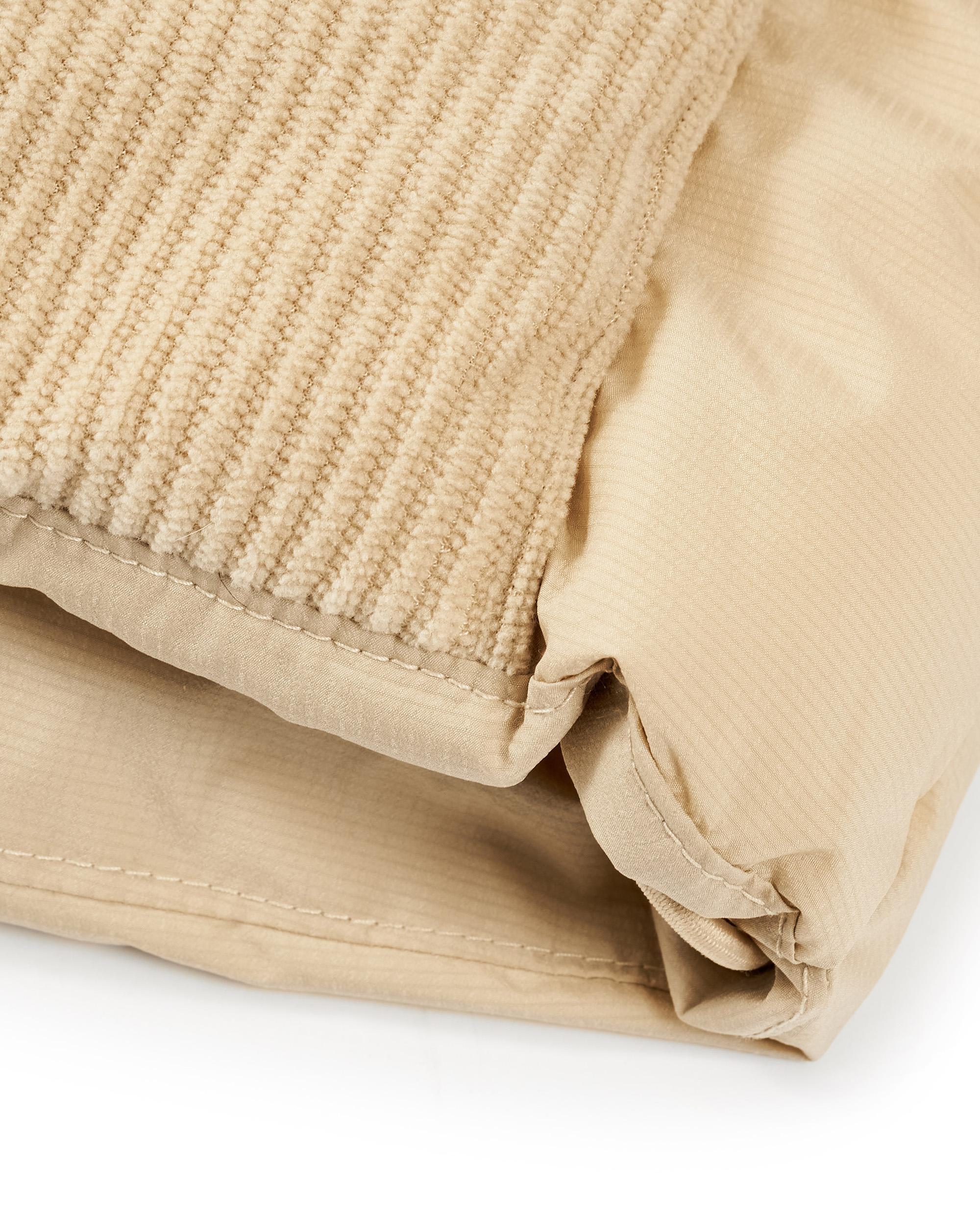 1011848-158 | MEN'S PALLADIUM LOGO CORDUROY HOODED DOWN JACKET | MILK TEA