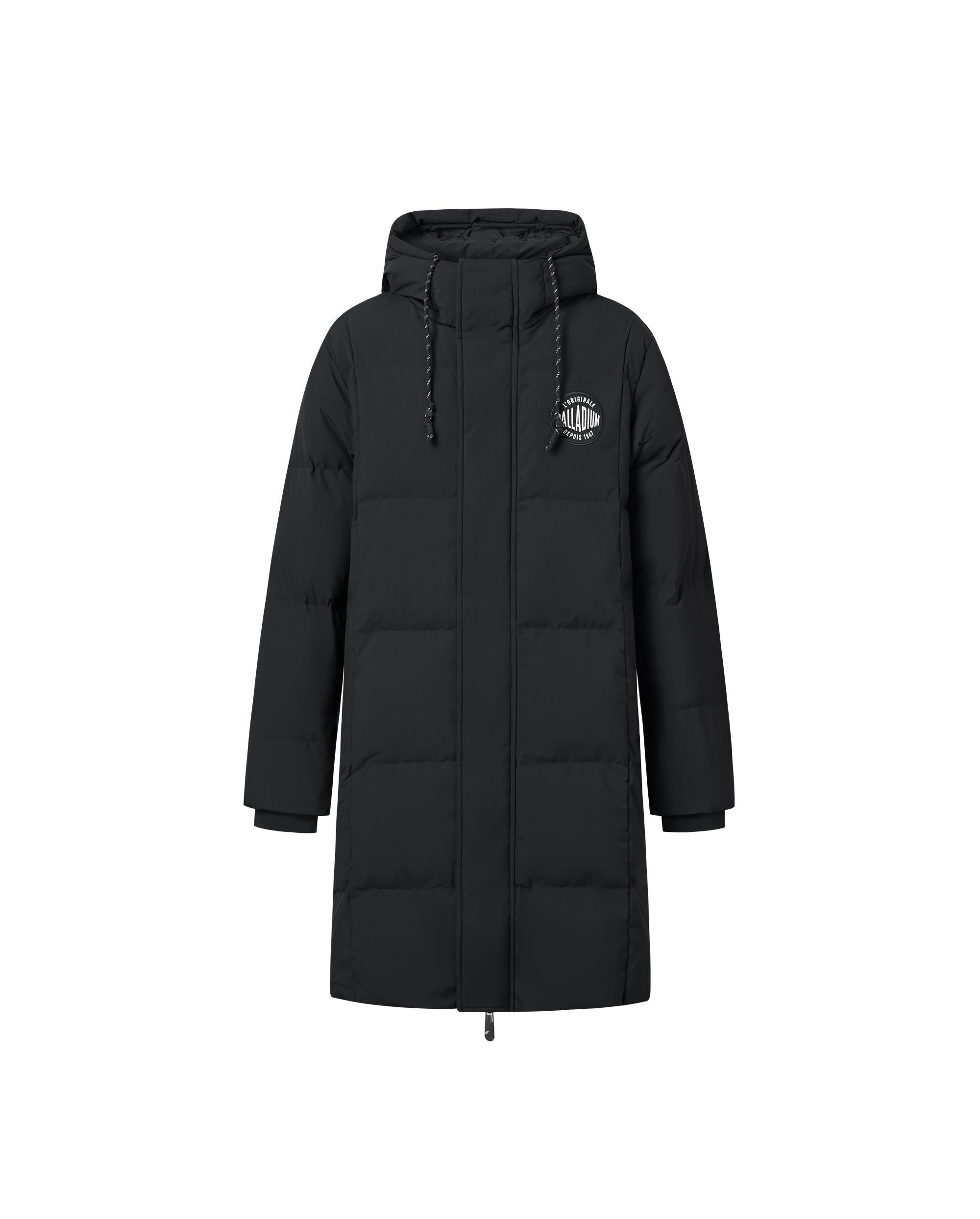 1011850-032 | MEN'S PALLADIUM LOGO LONG-CUT HOODED DOWN JACKET | TAP SHOE
