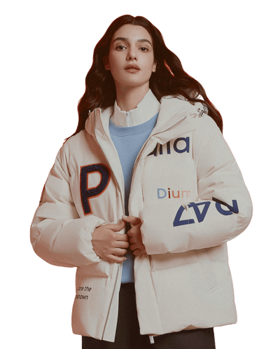 1011852-262 | MEN'S PALLADIUM LOGO HOODED DOWN JACKET | MARSHMALLOW