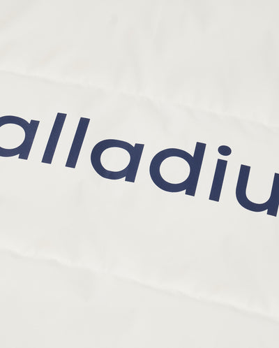 1011852-262 | MEN'S PALLADIUM LOGO HOODED DOWN JACKET | MARSHMALLOW