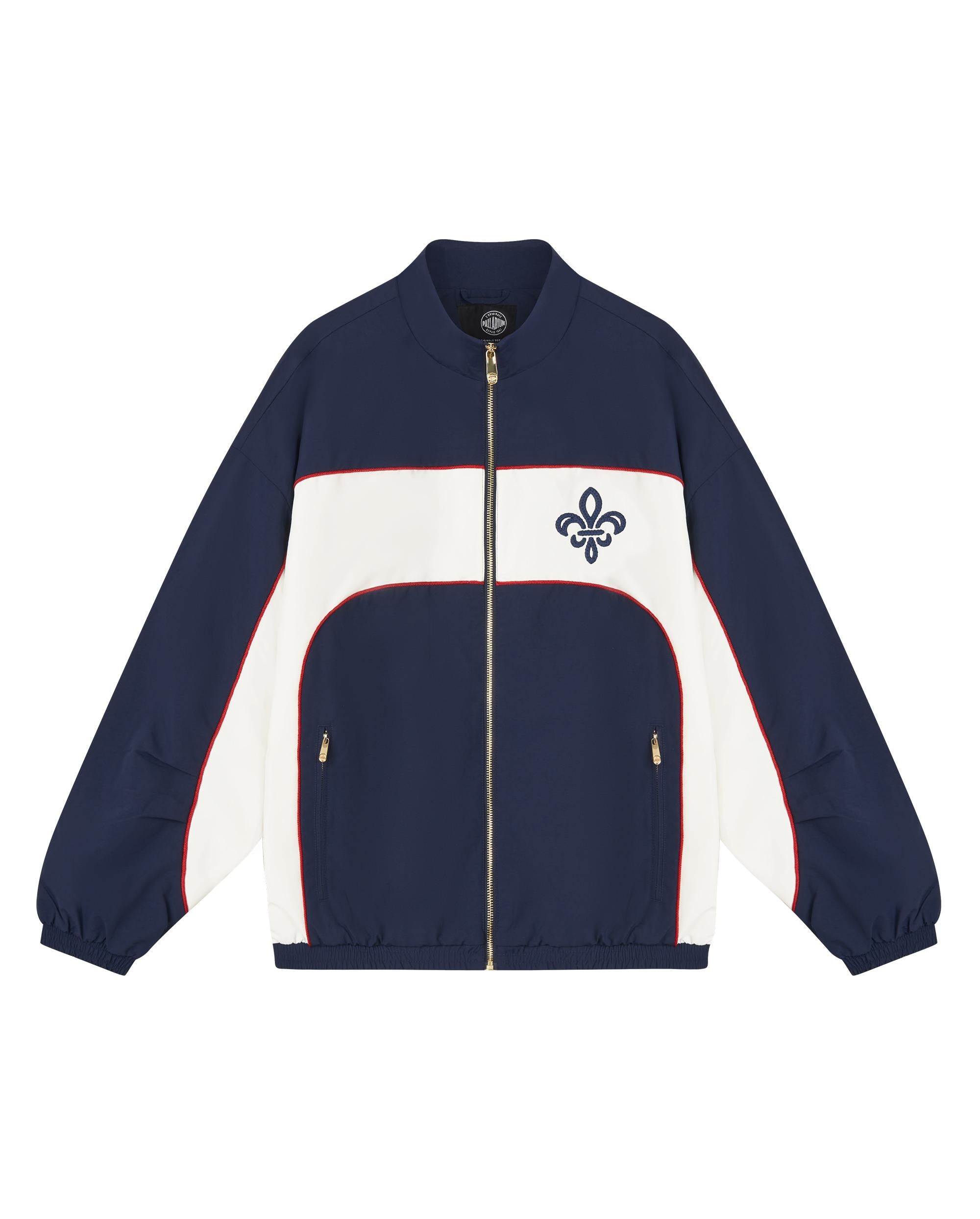 1011858-453 | MEN'S IRIS LOGO COLOR BLOCKS LOOSE FIT JACKET | MARITIME BLUE