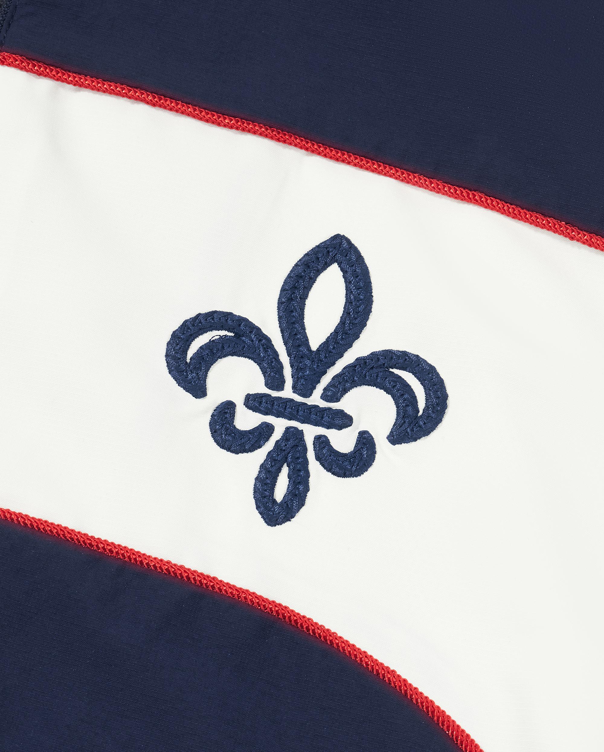 1011858-453 | MEN'S IRIS LOGO COLOR BLOCKS LOOSE FIT JACKET | MARITIME BLUE