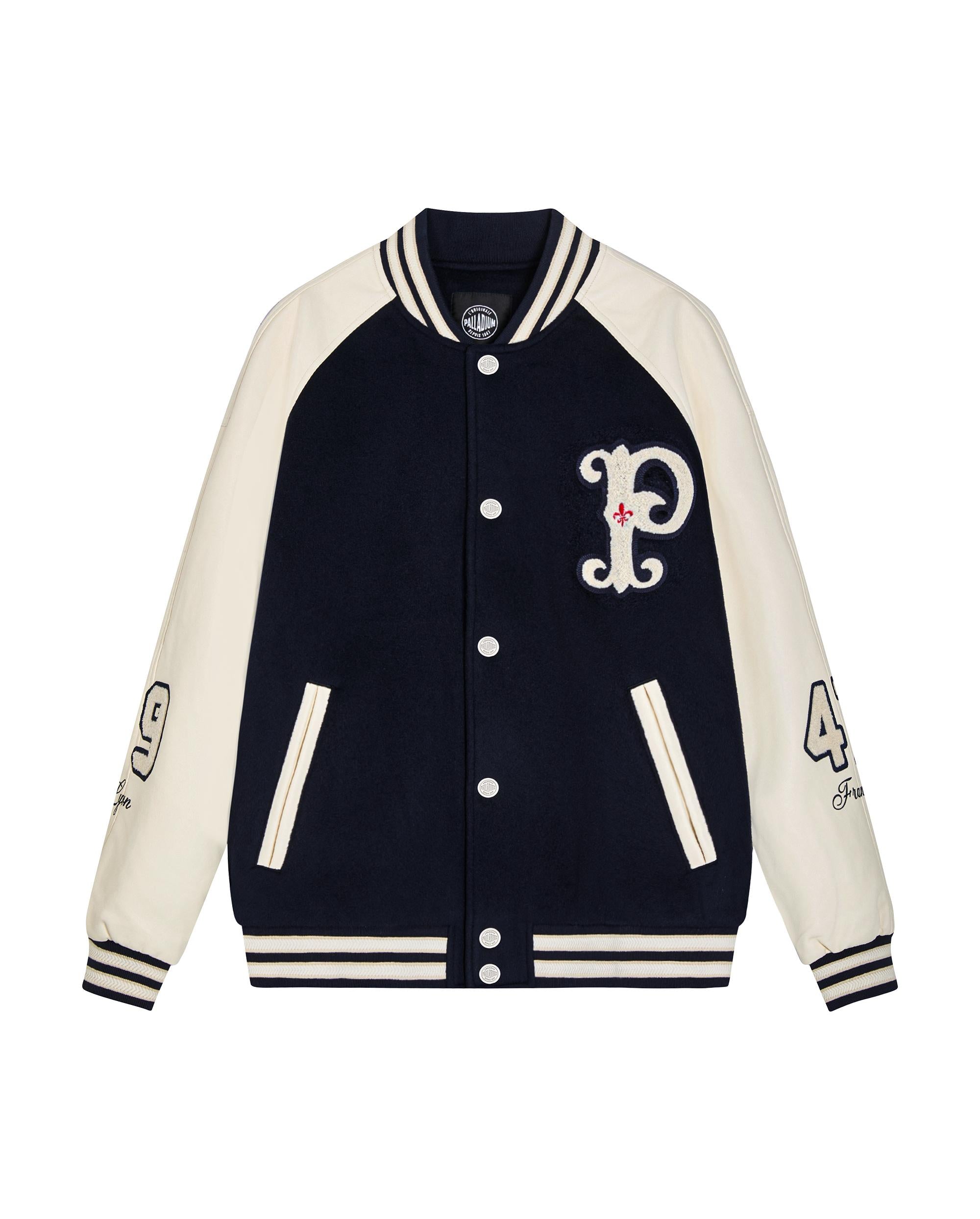 1011865-403 | MEN'S LOGO OVERSIZE WOOL-BLEND COLOR BLOCKS JACKET | TOTAL ECLIPSE