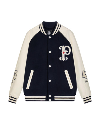 1011865-403 | MEN'S LOGO OVERSIZE WOOL-BLEND COLOR BLOCKS JACKET | TOTAL ECLIPSE