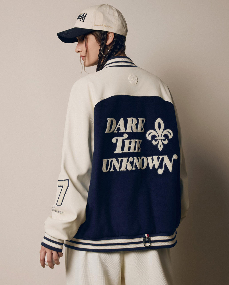 1011865-403 | MEN'S LOGO OVERSIZE WOOL-BLEND COLOR BLOCKS JACKET | TOTAL ECLIPSE