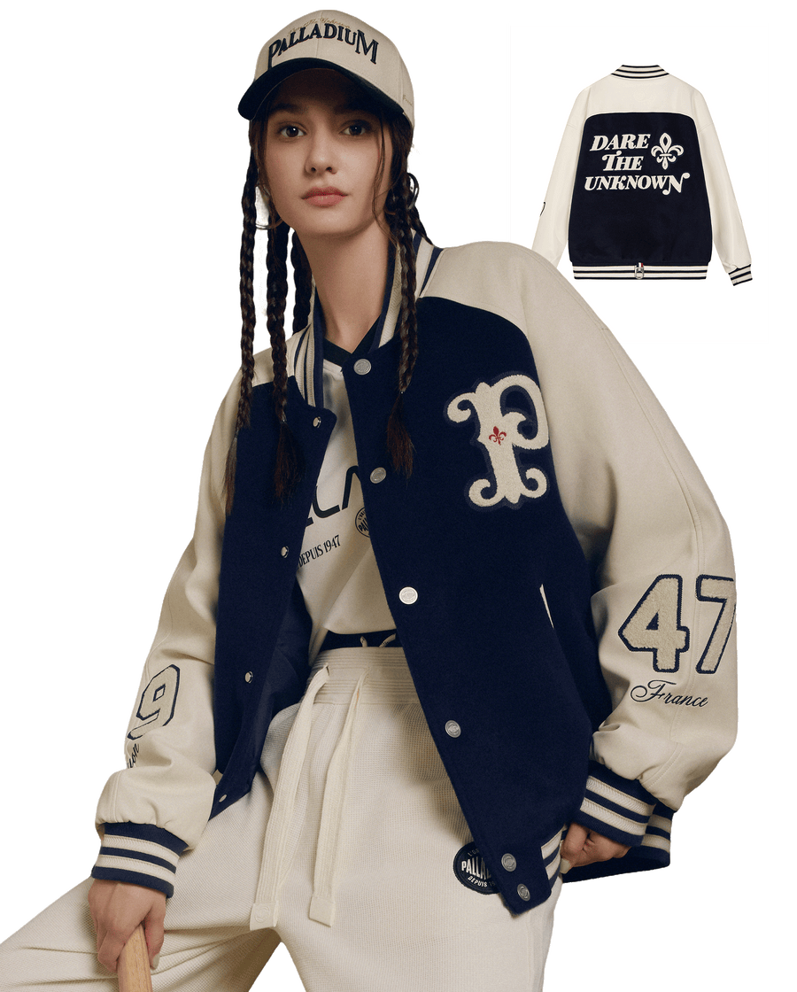 1011865-403 | MEN'S LOGO OVERSIZE WOOL-BLEND COLOR BLOCKS JACKET | TOTAL ECLIPSE