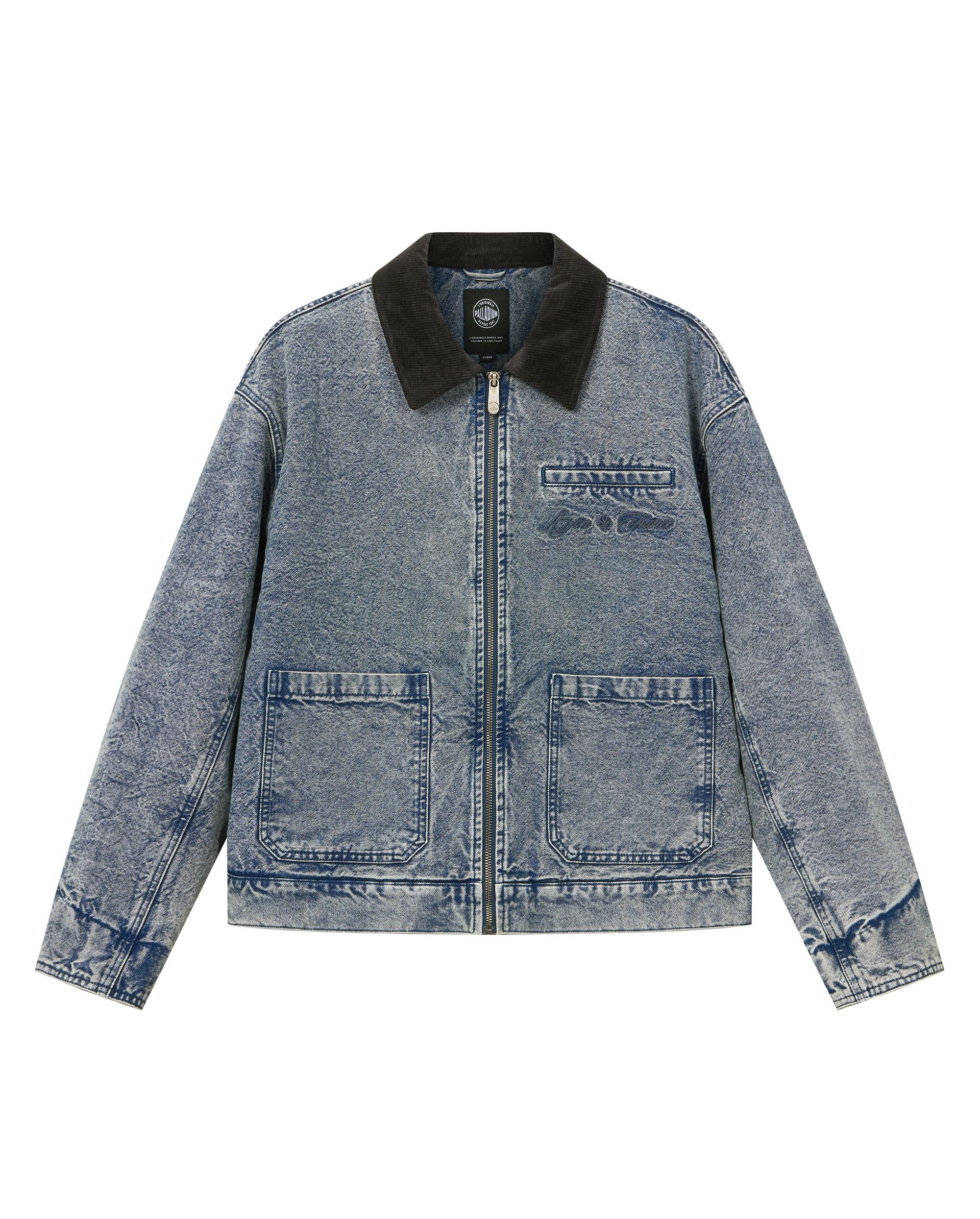 1011866-424 | MEN'S LOGO VINTAGE LOOSE FIT COTTON DENIM JACKET | BLUE SHADOW