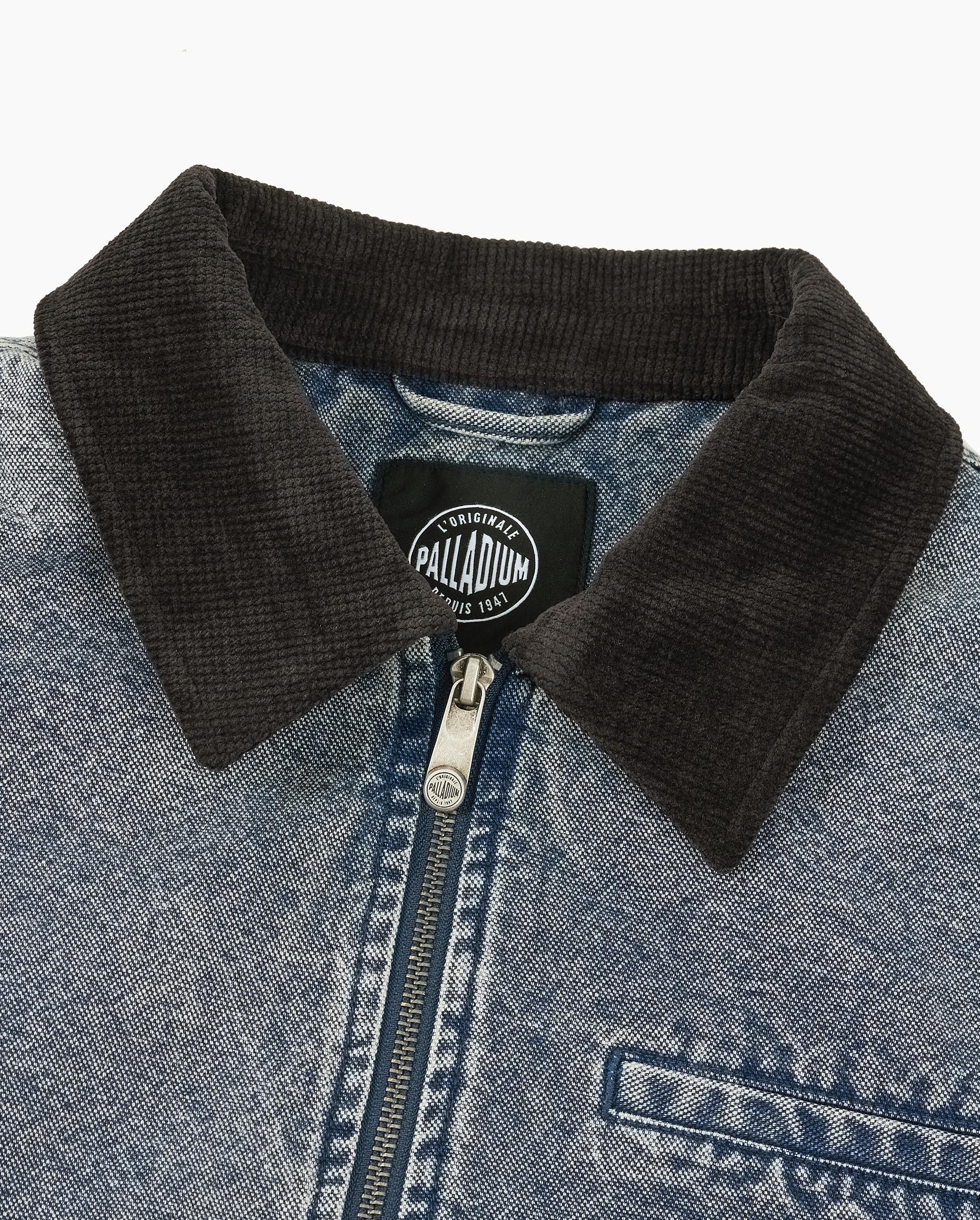 1011866-424 | MEN'S LOGO VINTAGE LOOSE FIT COTTON DENIM JACKET | BLUE SHADOW