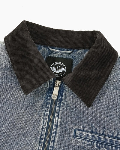 1011866-424 | MEN'S LOGO VINTAGE LOOSE FIT COTTON DENIM JACKET | BLUE SHADOW