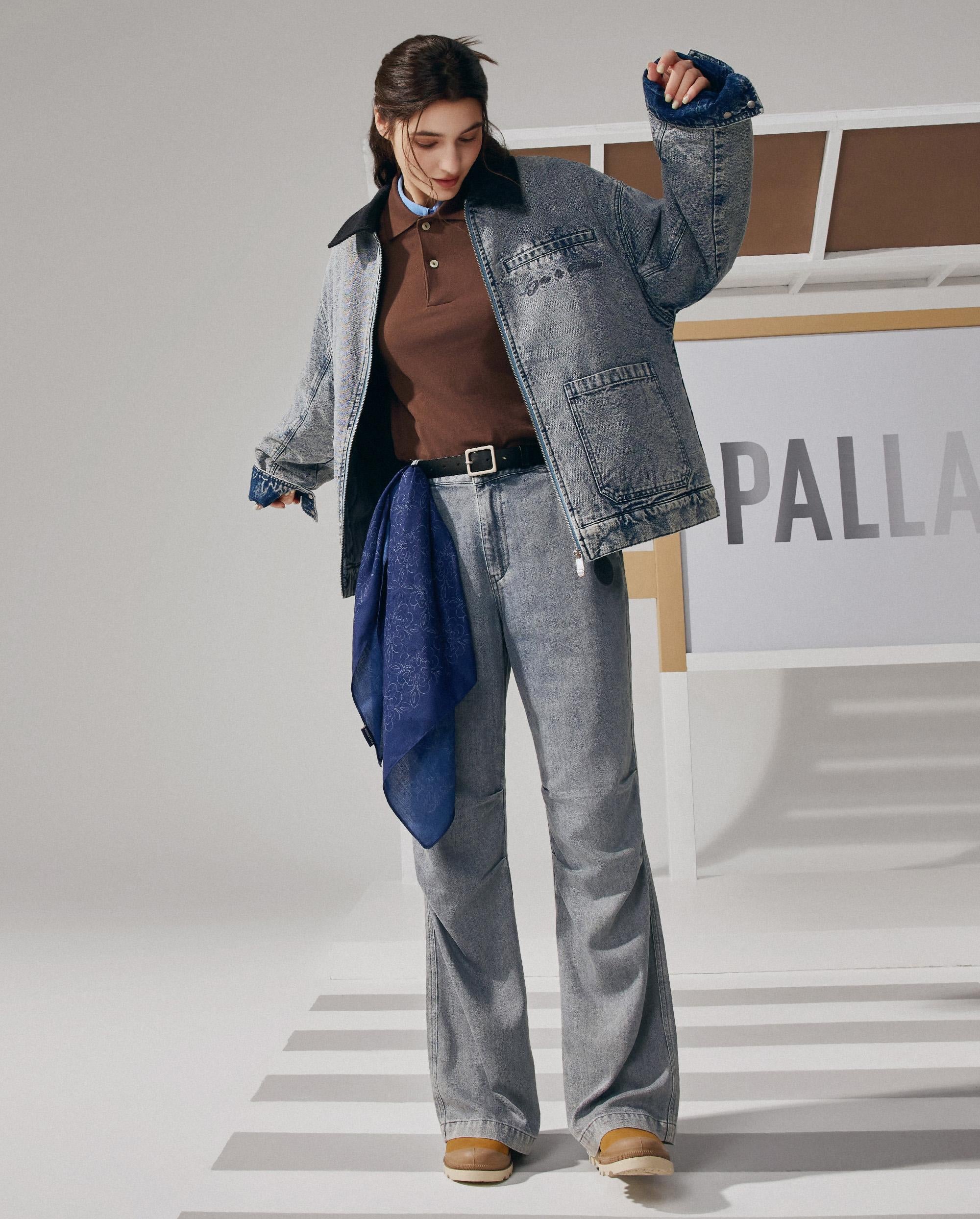 1011866-424 | MEN'S LOGO VINTAGE LOOSE FIT COTTON DENIM JACKET | BLUE SHADOW