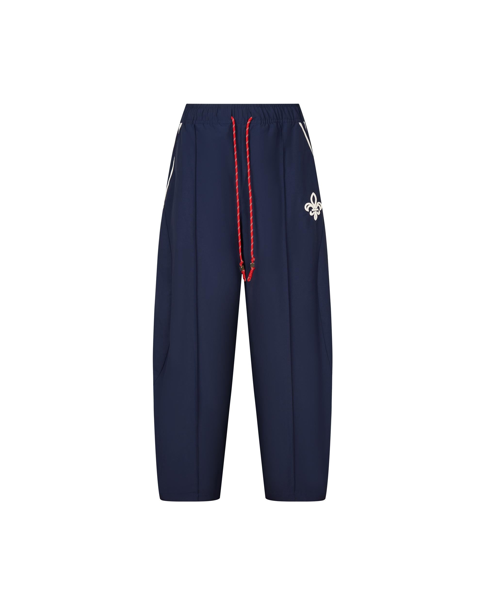 1011877-453 | MEN'S IRIS LOGO SIDE STRIPES LOOSE FIT PANTS | MARITIME BLUE