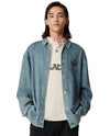 1011885-424 | MEN'S IRIS LOGO LOOSE FIT LONG SLEEVES SHIRT | BLUE SHADOW