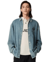 1011885-424 | MEN'S IRIS LOGO LOOSE FIT LONG SLEEVES SHIRT | BLUE SHADOW