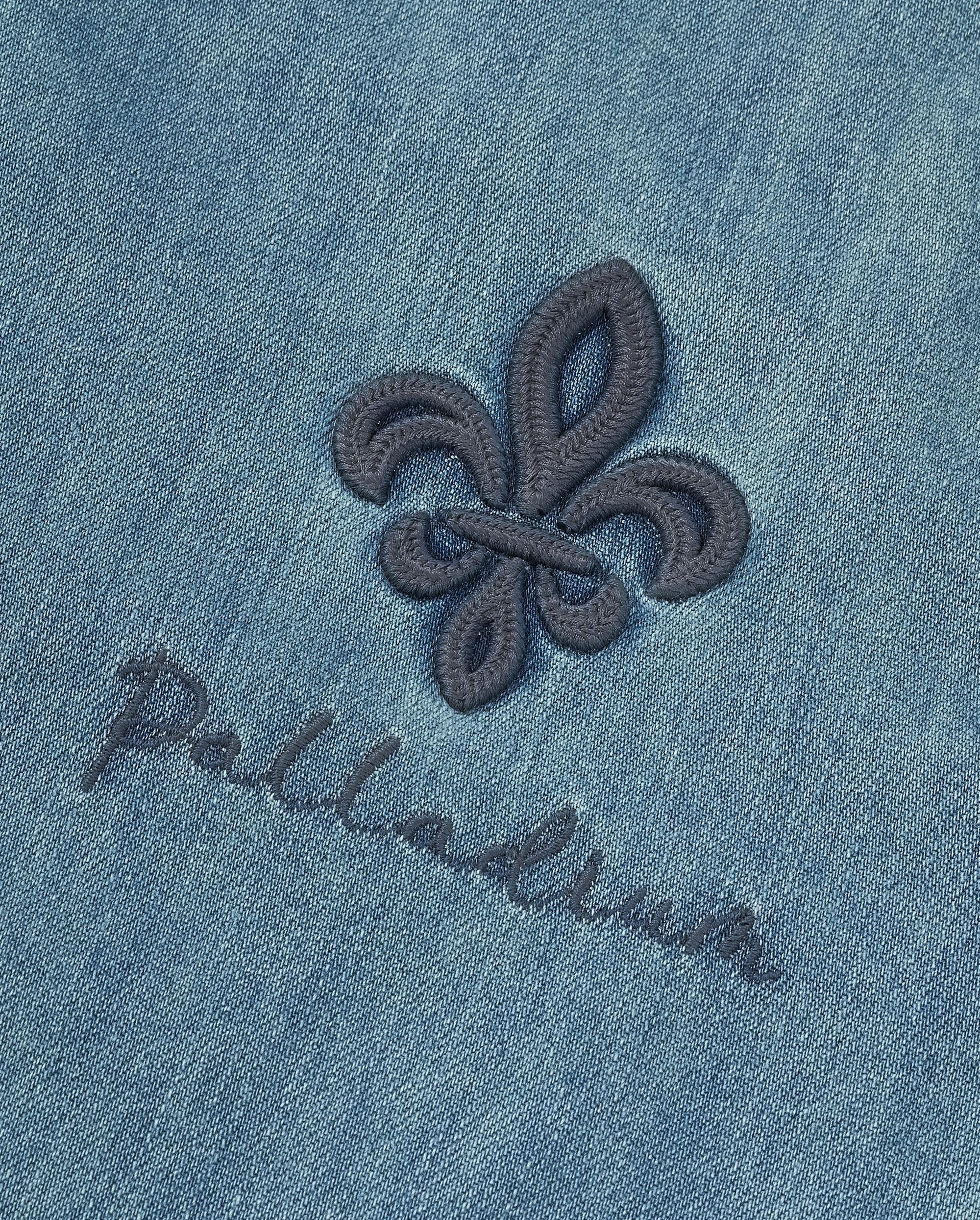 1011885-424 | MEN'S IRIS LOGO LOOSE FIT LONG SLEEVES SHIRT | BLUE SHADOW