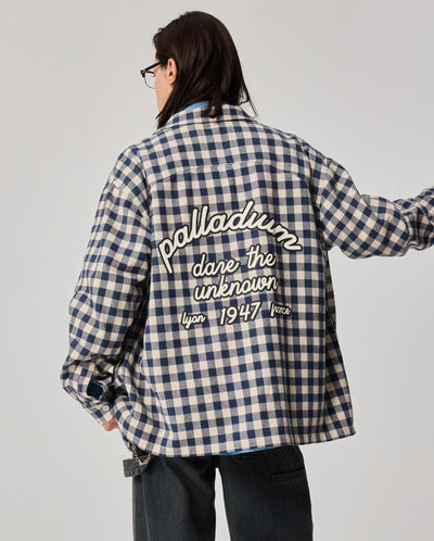 1011887-174 | MEN'S IRIS LOGO CHECKED LONG SLEEVES SHIRT