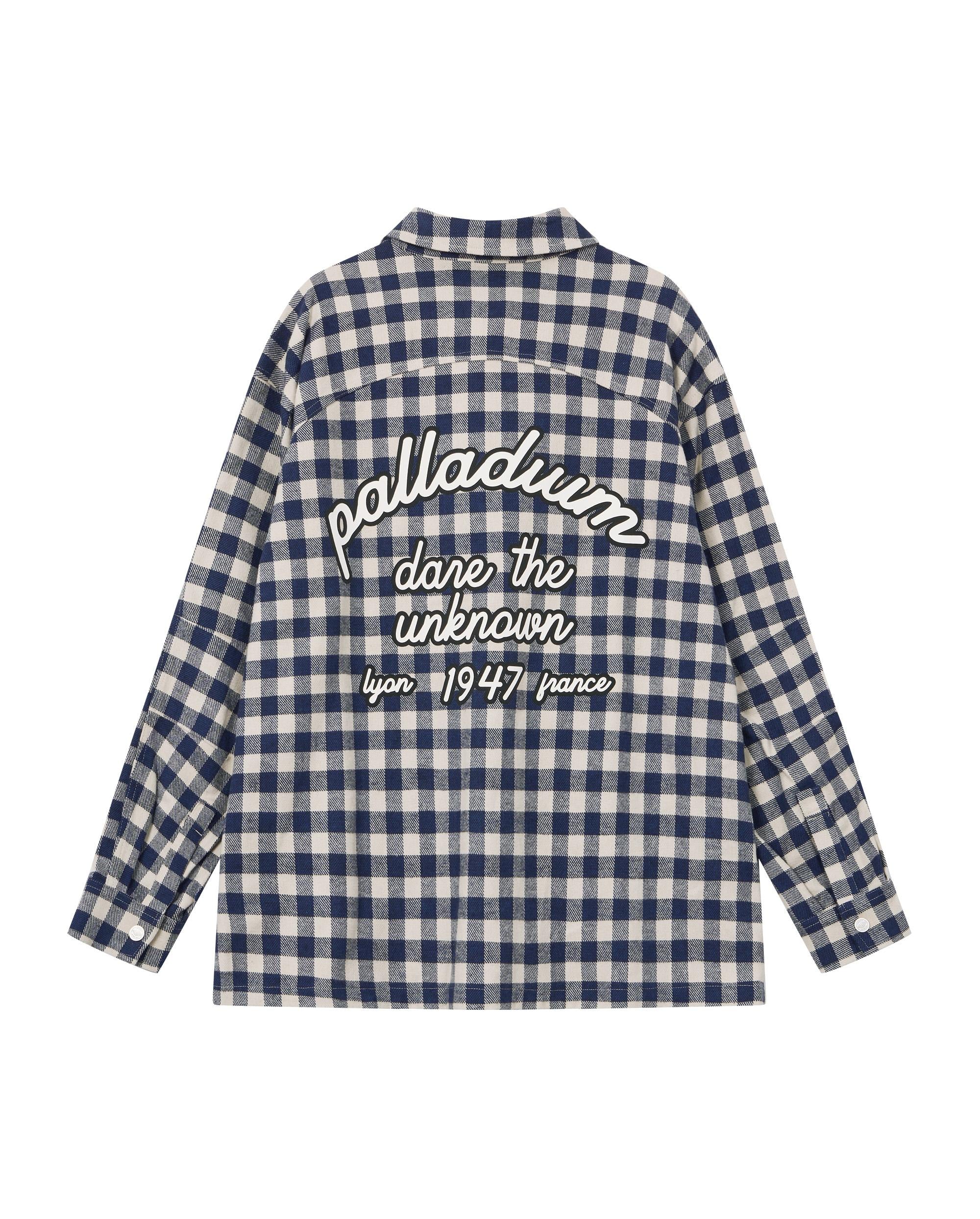 1011887-174 | MEN'S IRIS LOGO CHECKED LONG SLEEVES SHIRT | BU/WT