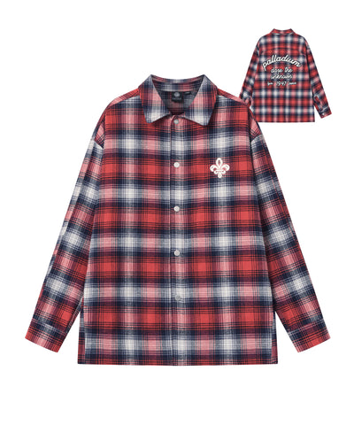 1011887-560 | MEN'S IRIS LOGO CHECKED LONG SLEEVES SHIRT