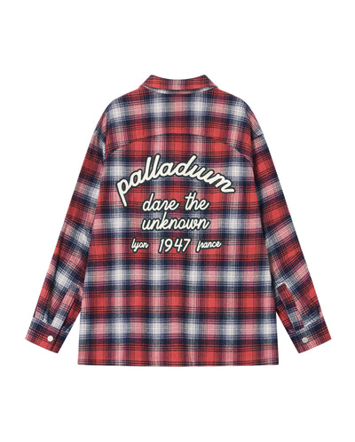 1011887-560 | MEN'S IRIS LOGO CHECKED LONG SLEEVES SHIRT