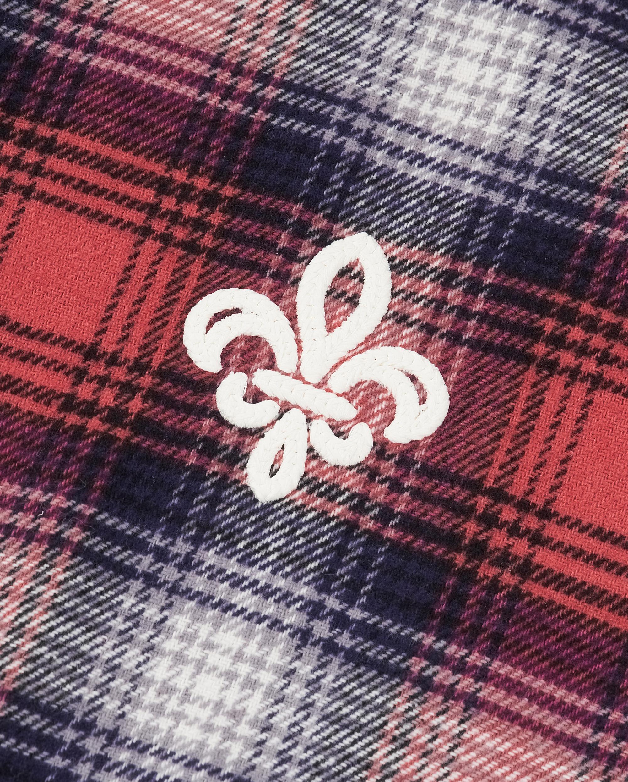 1011887-560 | MEN'S IRIS LOGO CHECKED LONG SLEEVES SHIRT | RED BLUE WHITE PLAID