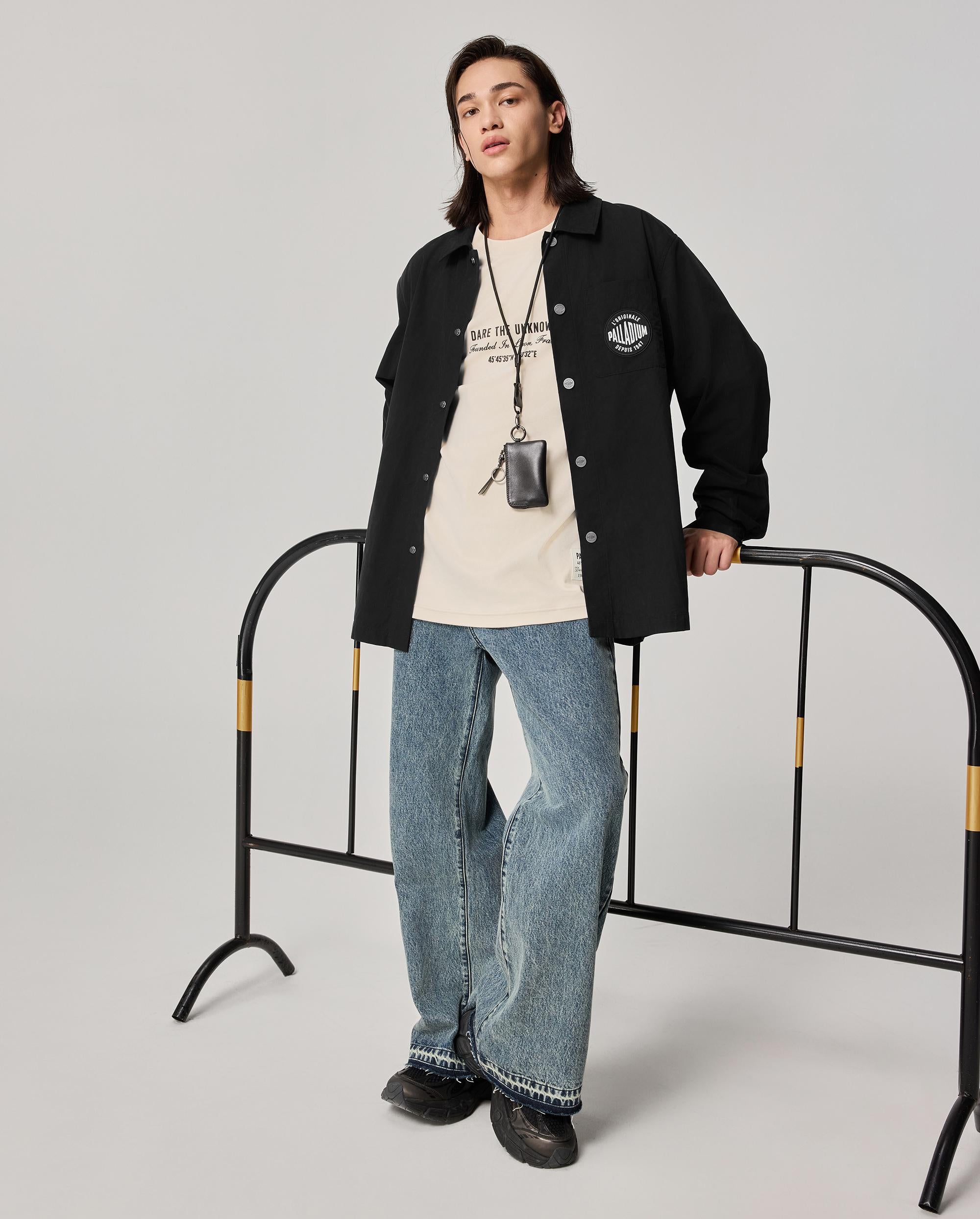 1011888-032 | MEN'S LOGO OVERSIZE LONG SLEEVES COTTON SHIRT | TAP SHOE