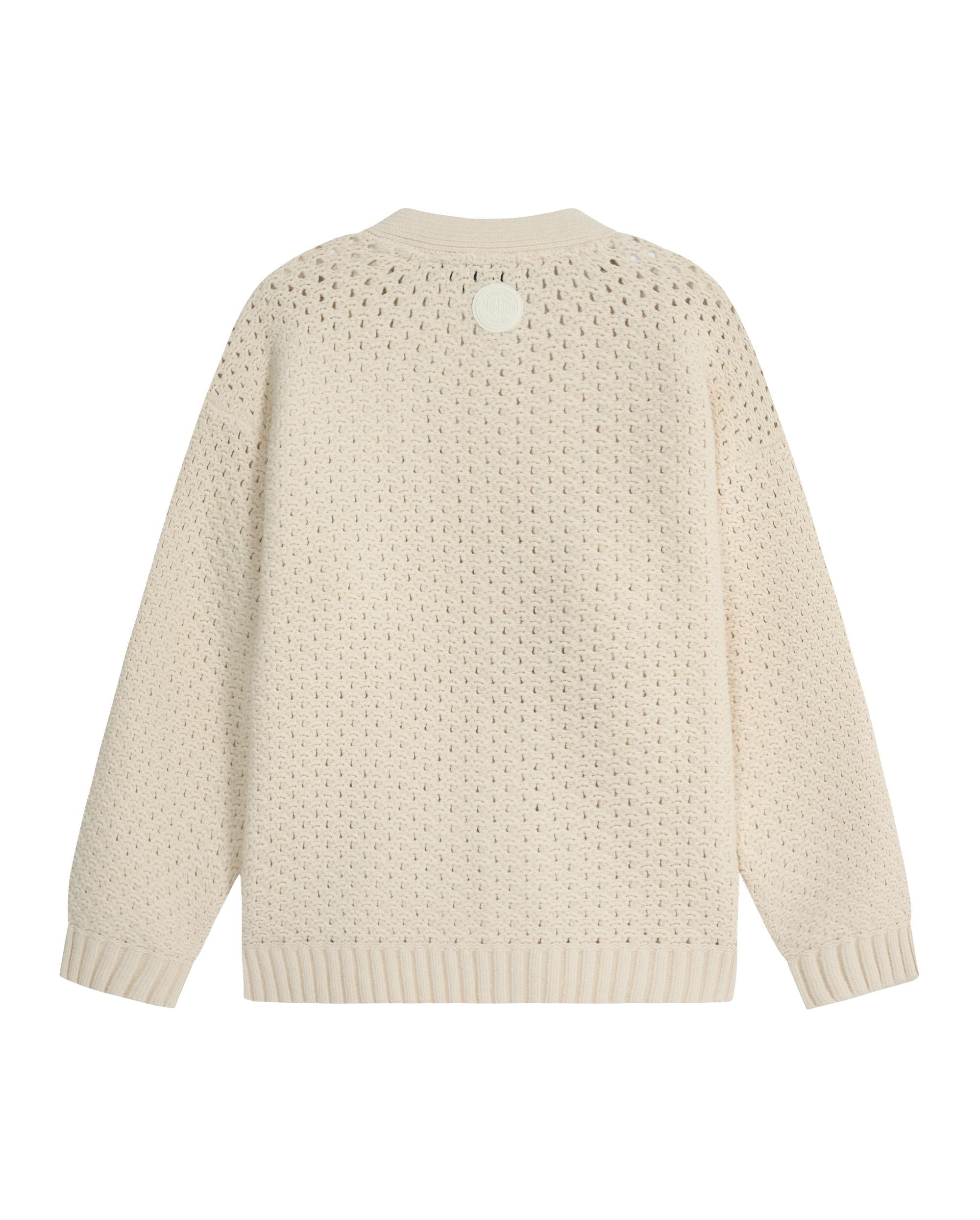 1011891-244 | MEN'S PALLADIUM LOGO V-NECK CARDIGAN | WHITECAP GRAY