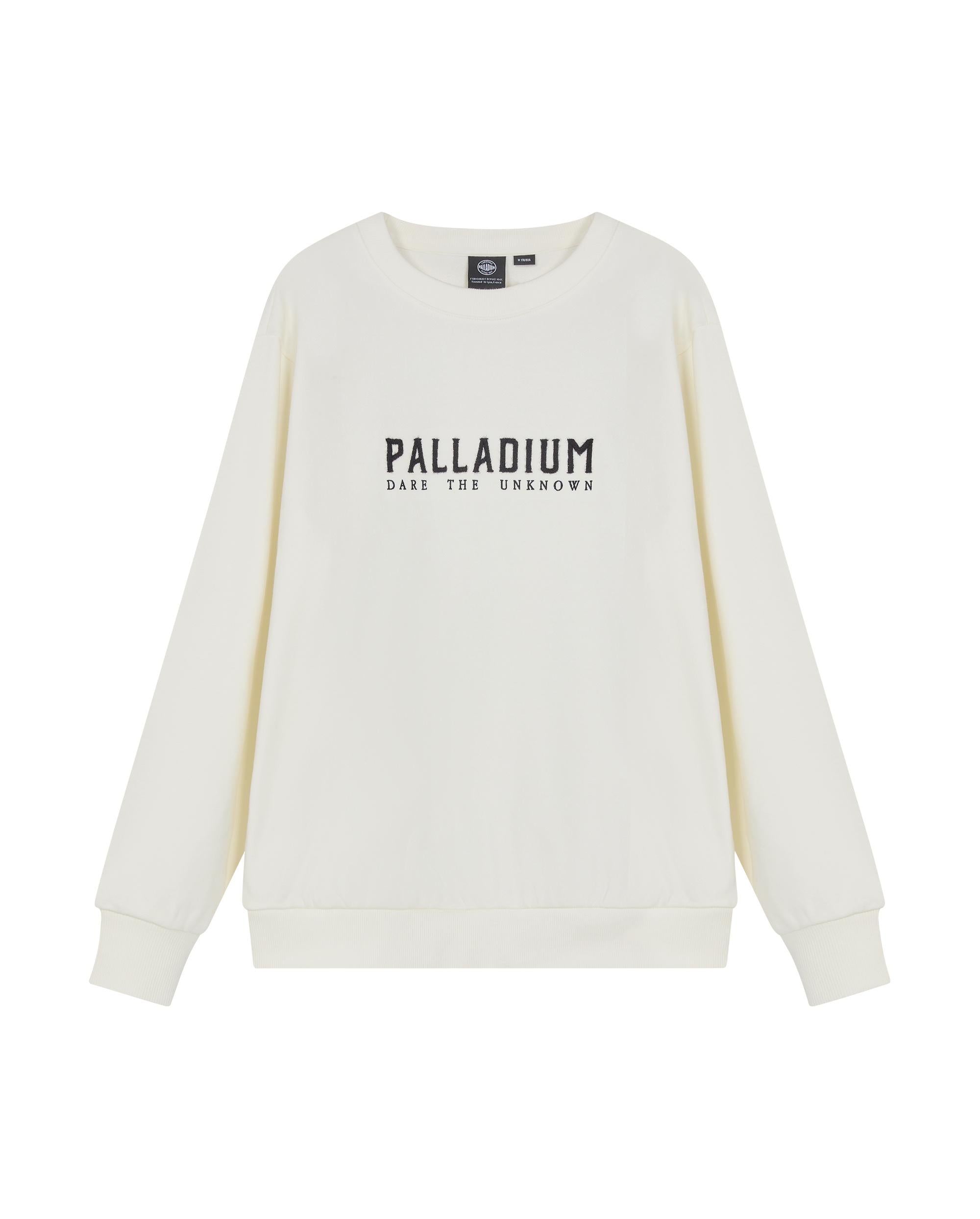 1011896-262 | MEN'S LOGO DROPPED SHOULDERS COTTON SWEATSHIRT | MARSHMALLOW