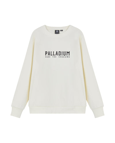 1011896-262 | MEN'S LOGO DROPPED SHOULDERS COTTON SWEATSHIRT | MARSHMALLOW