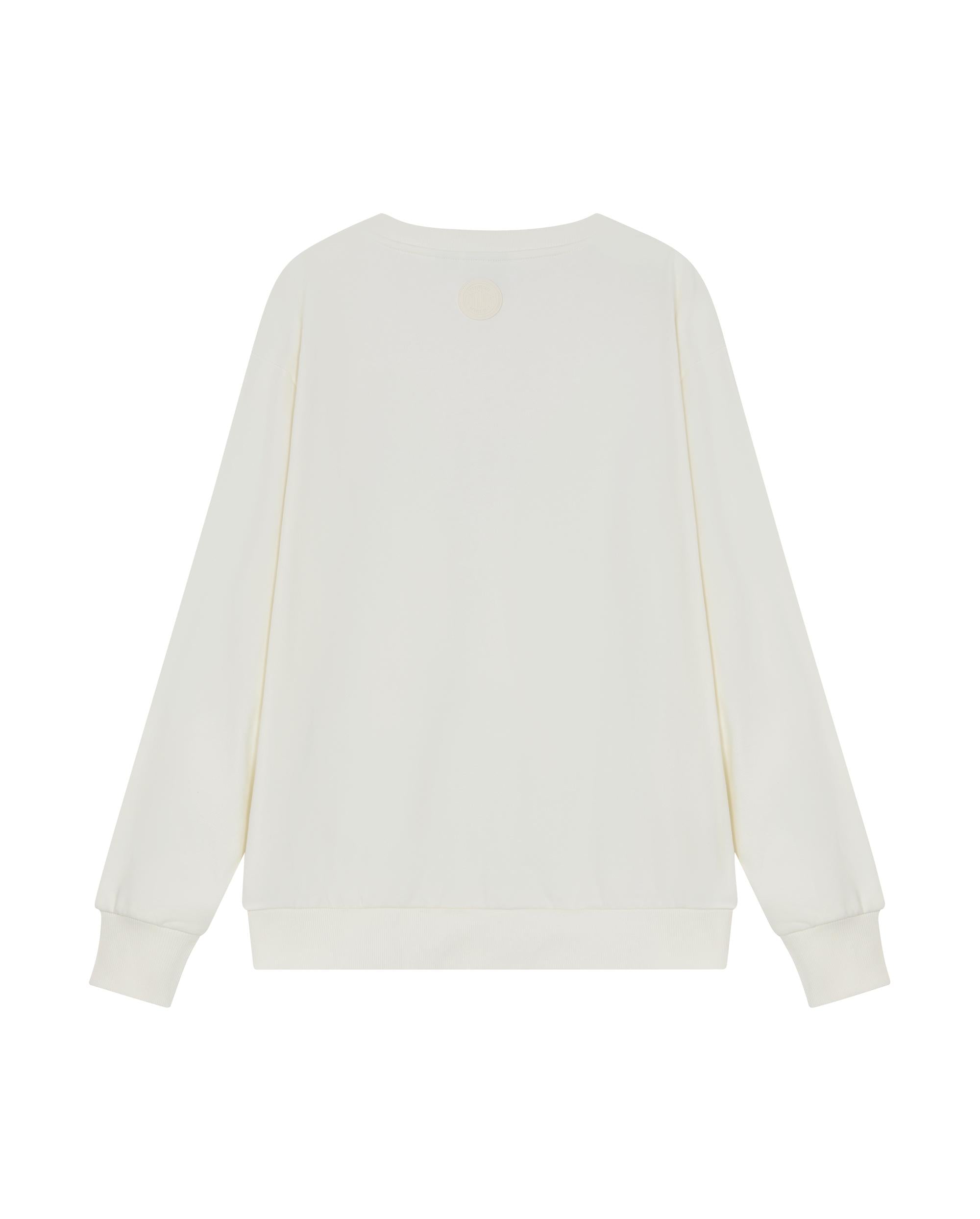 1011896-262 | MEN'S LOGO DROPPED SHOULDERS COTTON SWEATSHIRT | MARSHMALLOW