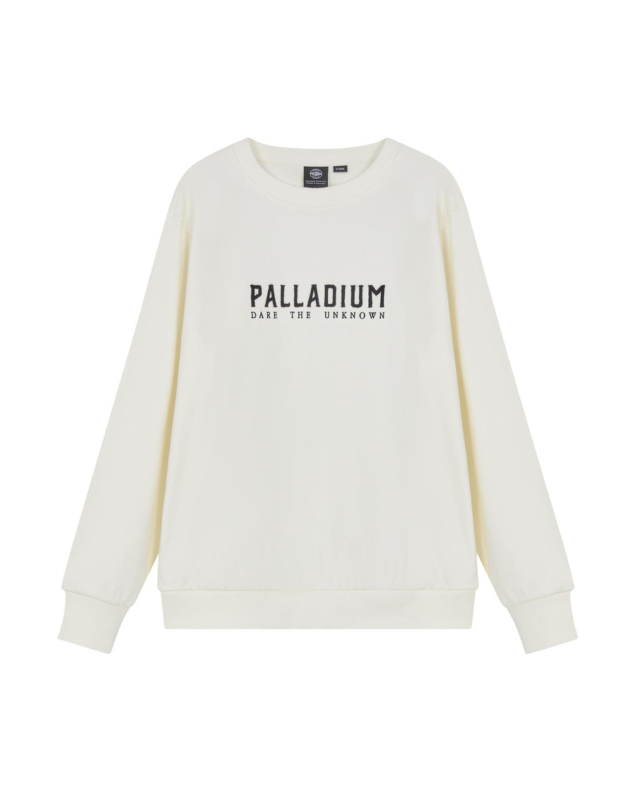 1011896-262 | MEN'S LOGO DROPPED SHOULDERS COTTON SWEATSHIRT | MARSHMALLOW